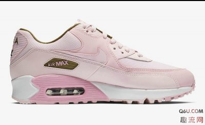 近日樱花粉配色的潮牌资讯Air Max 90实物图也被放出（“Have A Nike Day”系列樱花粉鞋款登场 耐克樱花粉配色Air Max 90实物图欣赏）