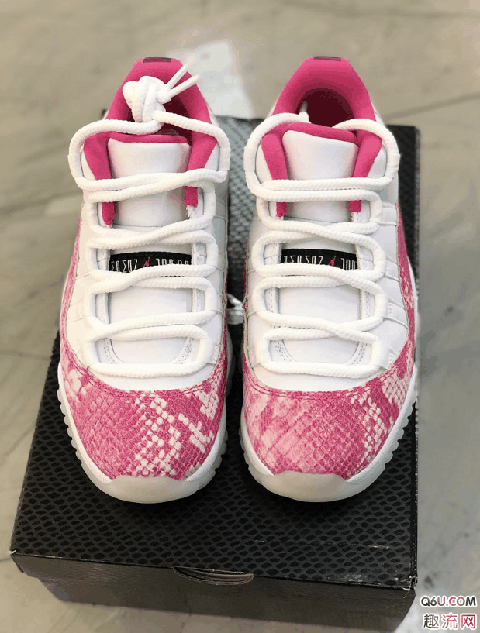 AJ11粉蛇开箱测评 AJ11 low粉蛇皮有男码吗
