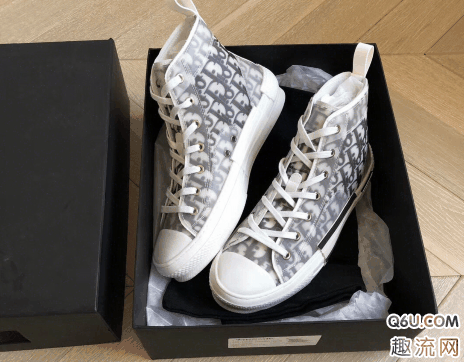 Dior Kaws high帆布鞋开箱评测 dior oblique高帮帆布鞋怎么样