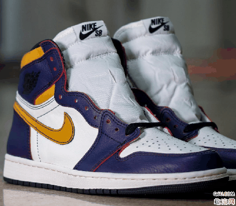 AJ1 X dunk sb紫金湖人刮刮乐开箱实物赏析 AJ1 X dunk sb湖人配色刮刮乐货量大吗