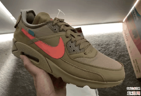 OW X air max 90 沙漠灰开箱测评 OW X Nike air max 90 Desert Ore实物细节赏析