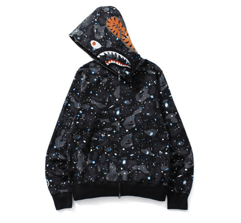 BAPE星空迷彩鲨鱼头卫衣好看吗 BAPE SPACE CAMO 鲨鱼头卫衣怎么购买
