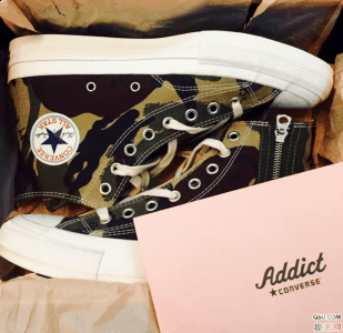 不过今天小编给大家带来潮牌的是converse addict by nigo迷彩配色（余文乐同款匡威addict by nigo迷彩开箱测评 converse addict by nigo上脚图赏析）