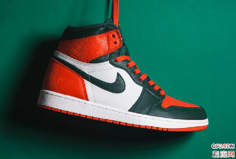 AJ1 X SoleFly橙绿开箱测评 AJ1 X SoleFly上脚图赏析