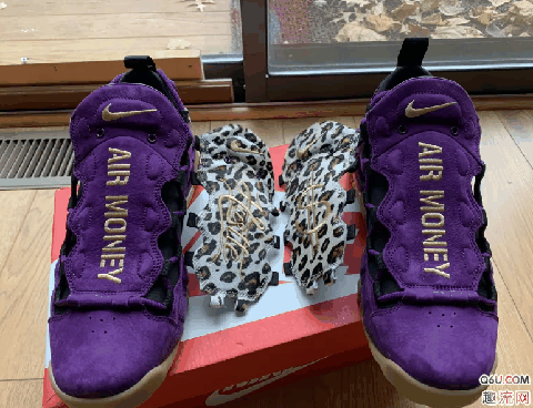 air more money纽约限定豹纹紫开箱测评 air more money磨脚吗