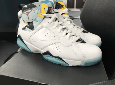 Air Jordan 7冰蓝开箱测潮牌资讯评 Air Jordan 7冰蓝实物欣赏（Air Jordan 7冰蓝开箱测评 Air Jordan 7冰蓝实物欣赏）
