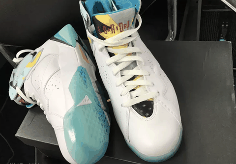 Air Jordan 7冰蓝开箱测潮牌资讯评 Air Jordan 7冰蓝实物欣赏（Air Jordan 7冰蓝开箱测评 Air Jordan 7冰蓝实物欣赏）