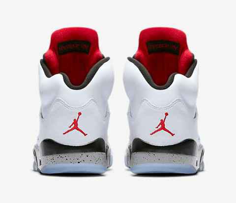 NIKE白色篮球鞋！AIR JORDAN 5 RETRO 复刻男子运动鞋
