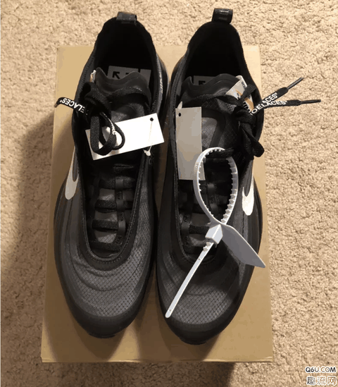 OW联名air max 97黑白开箱测评 OFF-WHITE x Nike Air Max 97 “Cone”上脚图赏析