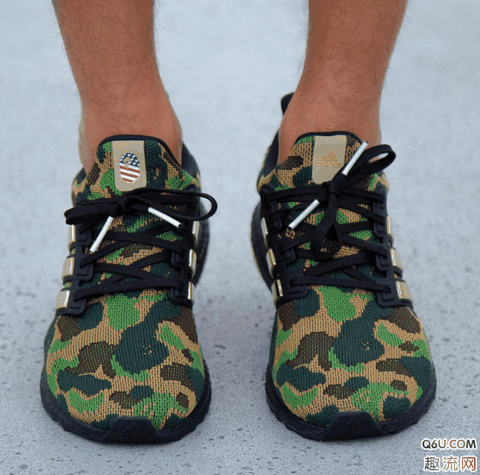 BAPE联名阿迪达斯UB迷彩上脚好看吗 BAPE x Ultra Boost上脚图