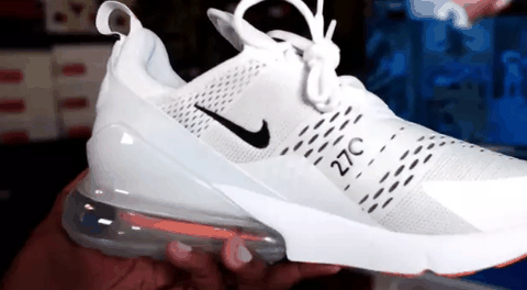 鞋款整体潮牌信息偏小一码（耐克Air Max 270白橙开箱测评 耐克Air Max 270白橙实物欣赏）