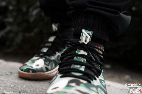 利拉德4Bape联名开箱测评 Dame4 X Bape迷彩绿上脚好看吗