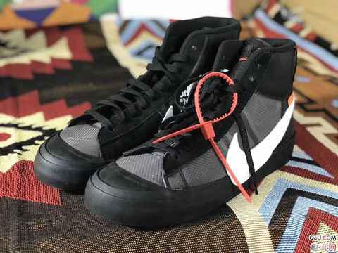 OW联名Nike Blazer Mid黑色实物欣赏潮牌品牌 Off-White x Nike Blazer Mid “Black”偏码吗（OW联名Nike Blazer Mid黑色实物欣赏 Off-White x Nike Blazer Mid “Black”偏码吗）