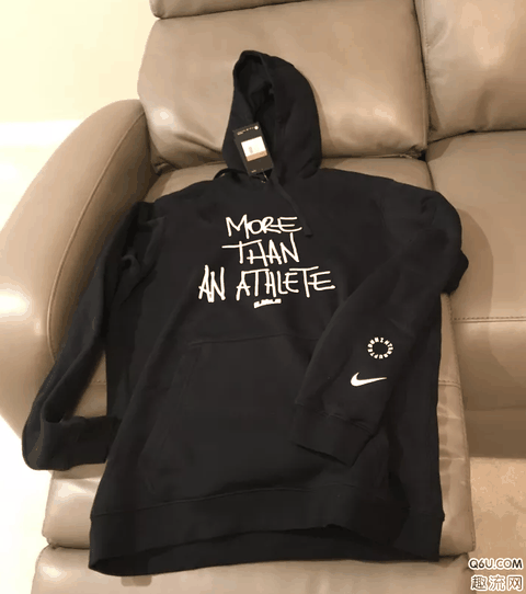 詹姆斯中国行同款More than an athlete卫衣开箱 More than an athlete卫衣实物细节展示