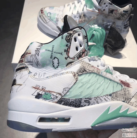 AJ5 Wings开箱测评 AJ5 Wings上脚好看吗
