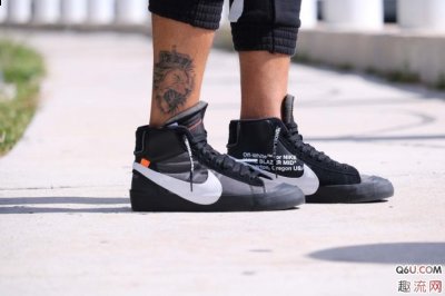 无论是整体策划还是潮牌汇潮牌网店单独 Nike Blazer 这个款（OW联名Blazer Mid黑色上脚好看吗 Off-White x Nike Blazer Mid “Black” 上脚欣赏）