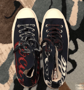 鞋面材料潮牌资讯也是多变（2018kith x coca-cola x 匡威法国限定开箱 kith x coca-cola x 匡威法国限定上脚图赏析）