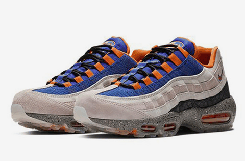 鞋底中间镶嵌着前潮牌汇潮牌网、后掌独立气垫单元（耐克 AIR MAX 95葡萄紫性能怎么样 耐克 AIR MAX 95葡萄紫值得入手吗）