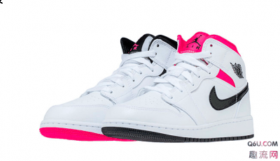 还额外附赠黑潮牌资讯、粉两个颜色（AJ1 粉红鸳鸯多少钱 Air Jordan 1 Mid GS值得入手吗）