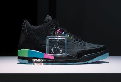  搭配半透明潮牌资讯蓝水晶大底（AJ3“Quai 54” 配置怎么样 Air Jordan 3 “Quai 54”细节图赏析）