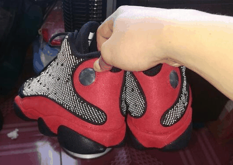 AJ13黑红季后赛开箱测评 AJ13 bred实物细节赏析