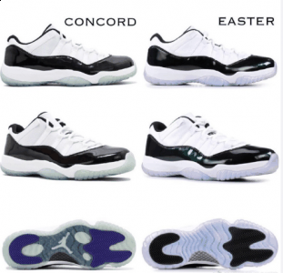 复活节配色的潮牌鞋款皮质偏绿（AJ11复活节和AJ11“Concord”有什么区别 AJ11 “Iridescent”发售信息）