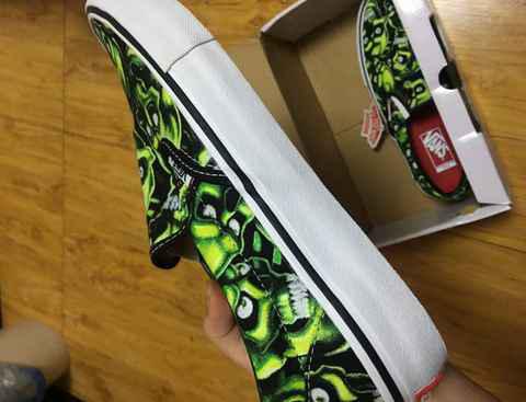 范斯联名Supreme Pro绿骷髅实物开箱 Vans X Supreme Pro绿骷髅细节鉴赏