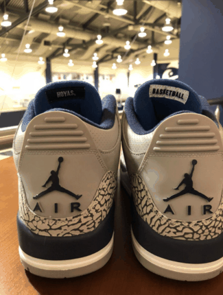 AJ3乔治城配色实物欣赏 Air Jordan 3 Georgetown细节鉴赏