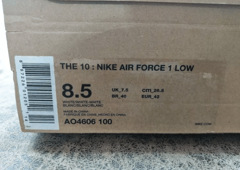 Off White联名AF1系列实物开箱 AF1 X Off White实物欣赏