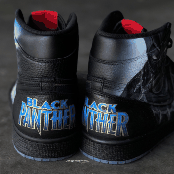 AJ1黑豹主题实物欣赏 Air Jordan 1黑豹主题细节鉴赏