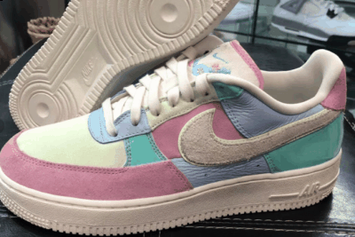 除了使用不同潮牌品牌的配色之外（Nike空军一号复活节彩蛋好看吗 耐克AF1复活节彩蛋配色在哪买）