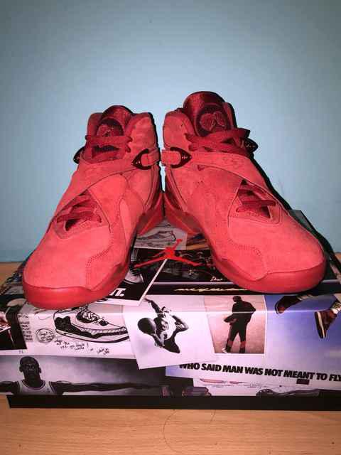 AJ8情人节开箱图 Air Jordan 8情人节实物欣赏
