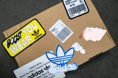 如果是上潮牌品牌下台阶（Adidas BYW蓝黑开箱图 阿迪达斯Crazy BYW赏析测评）
