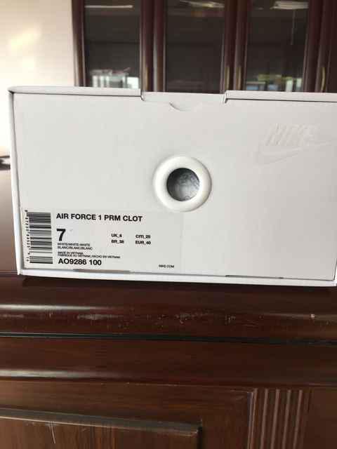 耐克AF1联名CLOT白丝绸开箱图 Nike air force 1 x CLOT细节鉴赏
