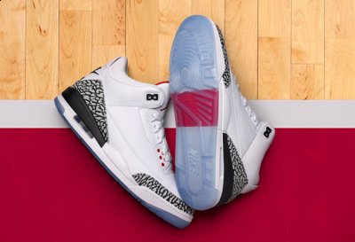 辅以 “Nike Air”潮牌 后跟彰显 OG 风范（AJ3罚球线为什么这么火 AJ3“Free Throw Line”细节解析）