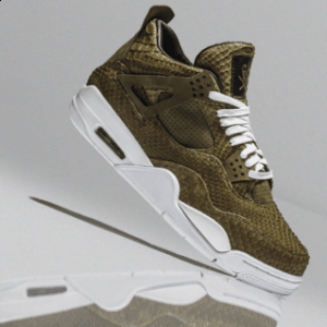 后跟也有骷髅头的造型 鞋底的轮廓倒没什潮牌信息么特别的 Air Jordan 4 “Cargo”多少钱 如果你对这双新作心动（AJ4蟒蛇绿值得入手吗 Air Jordan 4 “Cargo”多少钱）