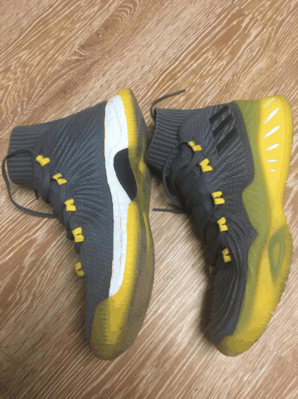 q6u网小编今天就给大家带来这双鞋的测评 阿迪达斯潮牌商城Crazy Explosive 2017灰黄配色脚感如何 整体来说是相当舒适的 本人脚掌宽（阿迪达斯Crazy Explosive 2017灰黄配色脚感如何 Adidas Crazy Explosive 2017 PK实战测评）