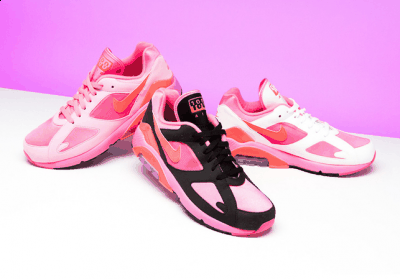 共带来黑粉、白潮牌粉、浅粉三款配色（CdG联名Air Max 180在哪购买 CdG联名Air Max 180发售信息）