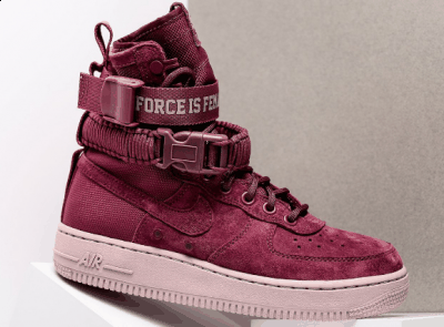 鞋身用麂潮牌品牌皮打造（耐克SF-AF1麂皮酒红色怎么样 SF-AF1酒红女性款在哪买）