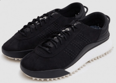 鞋面采用人造潮牌汇潮牌网麂皮材质打造（adidas Hike Low联名款怎么样 阿迪达斯Alexander Wang Hike低帮联名鞋多少钱）