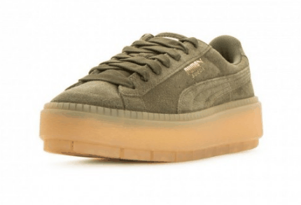 又把一双女生专属款潮牌PUMA Platform Trace送上货架（PUMA Platform Trace橄榄绿好看吗 彪马Platform Trace“Olive Night”女生专属多少钱）