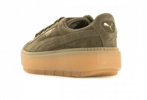 又把一双女生专属款潮牌PUMA Platform Trace送上货架（PUMA Platform Trace橄榄绿好看吗 彪马Platform Trace“Olive Night”女生专属多少钱）