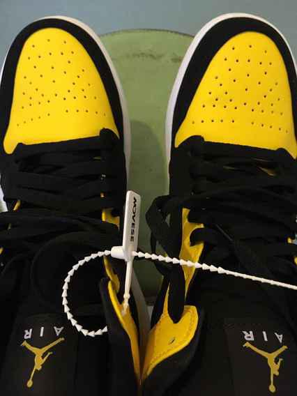 AJ1新欢实物开箱图 AJ1黄黑细节赏析