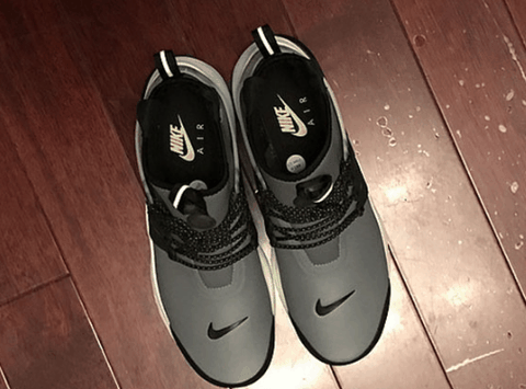 耐克Air Presto Mid Utility灰色开箱图 Nike Air Presto袜套鞋实物细节欣赏