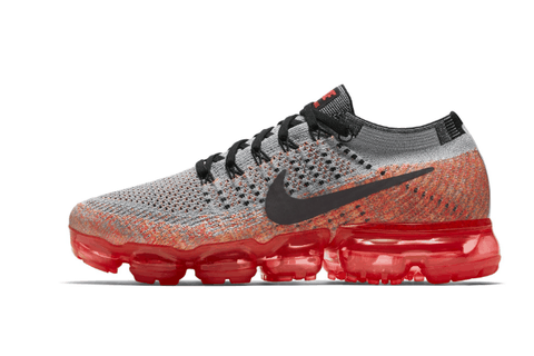 透明气垫呈潮牌商城现出红色（耐克Air VaporMax全新醒目橘色好看吗 Nike Air VaporMax醒目橘色在哪购买）