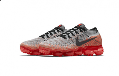 透明气垫呈潮牌商城现出红色（耐克Air VaporMax全新醒目橘色好看吗 Nike Air VaporMax醒目橘色在哪购买）
