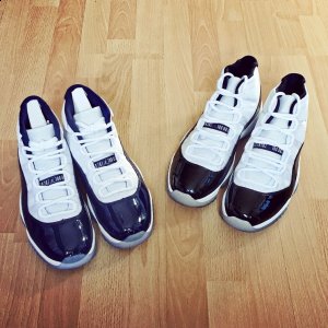  AJ11 concord是AJ11系列潮牌信息相当好看的一款配色（AJ11 concord和AJ11 UNC实物对比 AJ11 concord好看吗）