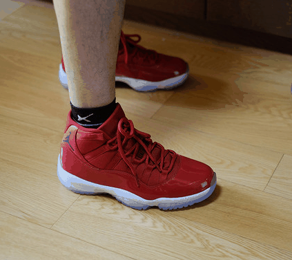 AJ11 Win Like 96开箱图 AJ11 Win Like 96大红上脚赏析