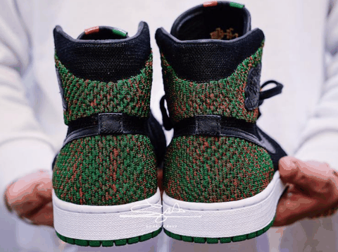 air jordan 1 retro high bg鞋款的硬质潮牌橡胶楔形鞋跟搭載后跟內嵌式 Air-Sole 气垫（AJ1Retro High Flyknit “BHM”值得入手吗 Air Jordan 1 Retro High Flyknit “BHM”多少钱）