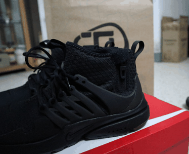 耐克 AIR PRESTO UTILITY高帮开箱图 NIKE AIR PRESTO纯黑实物欣赏
